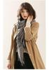 Inner Mongolia Houndstooth Wool Shawl: Dual-Use Long Tassel Scarf for Women - Autumn/Winter Collection.
