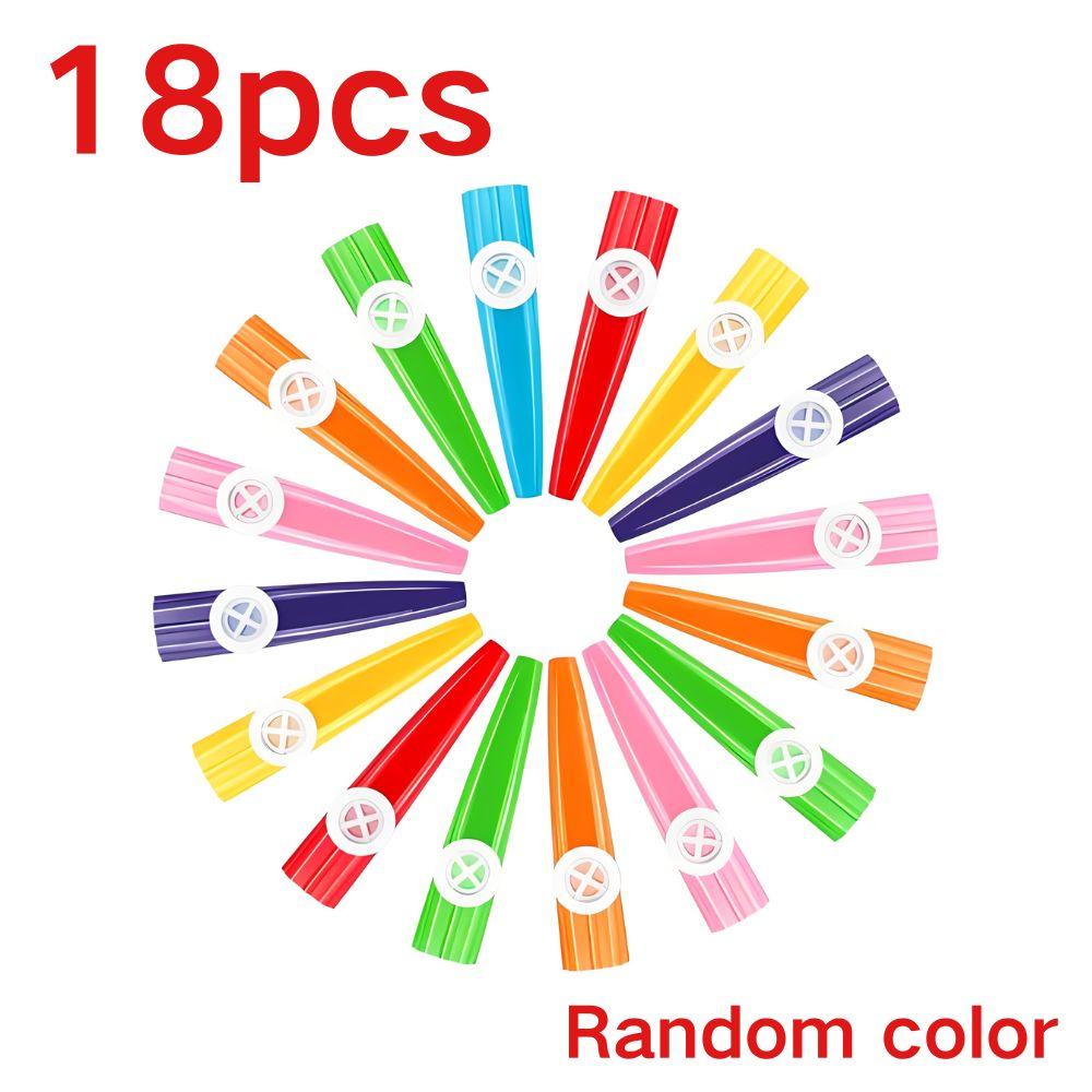 5/18pcs 11.4cm Plastic Kazoo Flute, Assorted Color Portable Instruments for Guitar, Ukulele Accompaniment, Party Favors YMY