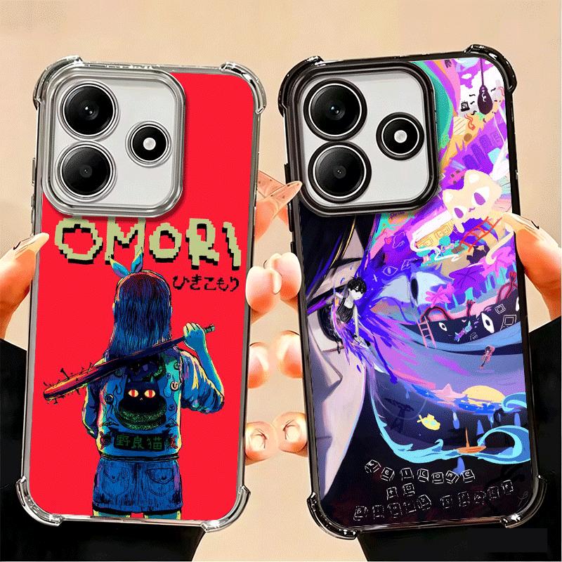 O-Omori Cartoon Game Soft Phone Case For Xiaomi Poco X7 X8 Pro Max X6 X5 X3 F8 Ultra F7 M8 M7 M5S Redmi 15C 15A 15 14C 13C 12C 1