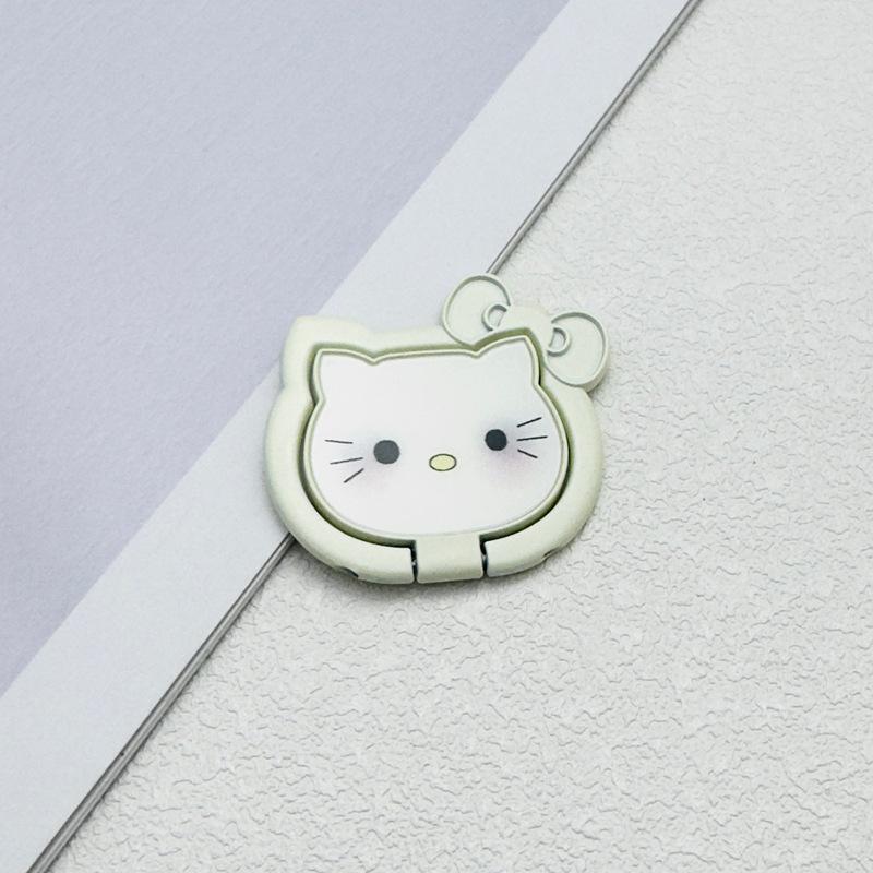 Cartoon Cat Phone Ring Stand with Magnetic Suction and Desktop Back Sticker