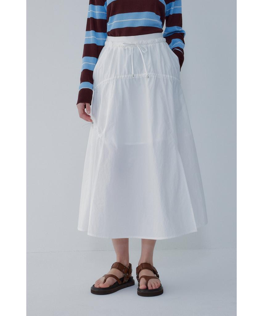 Bobeu String Banding Tiered Skirt_White 7156235003
