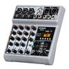 48V 5-Kanal Bluetooth Echo Delay Effekte Eingang Phantomspeisung Stereo DJ Mixer Soundboard Mischpult Digitaler USB Audio Mixer
