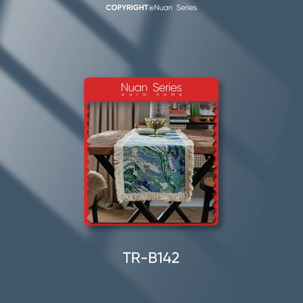 1 Stück Nuan Serie Modische Kunst bedruckte Tischflagge mit Quastenkante Weicher Tischläufer für für Esstischdeko Küche für Heimtisch Heimdeko