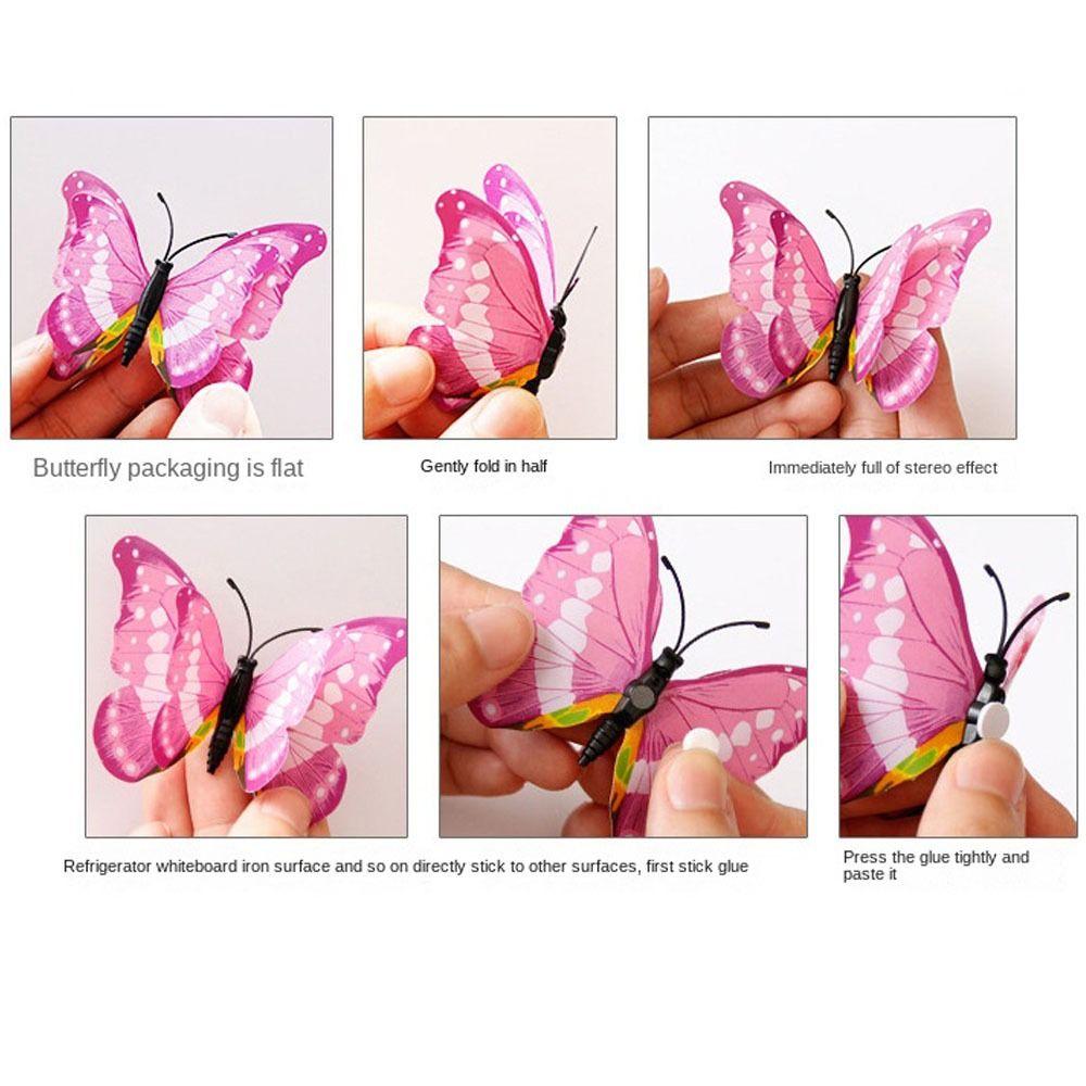 Home Decorative Butterfly Stickers 3D Wall Stickers Durable Butterfly Wedding Decor Office