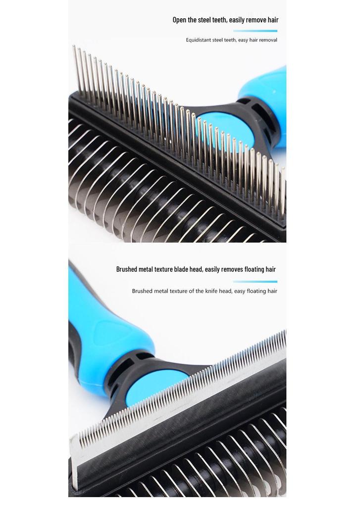 Dual-Headed Dog De-Shedding & Detangling Comb Tool