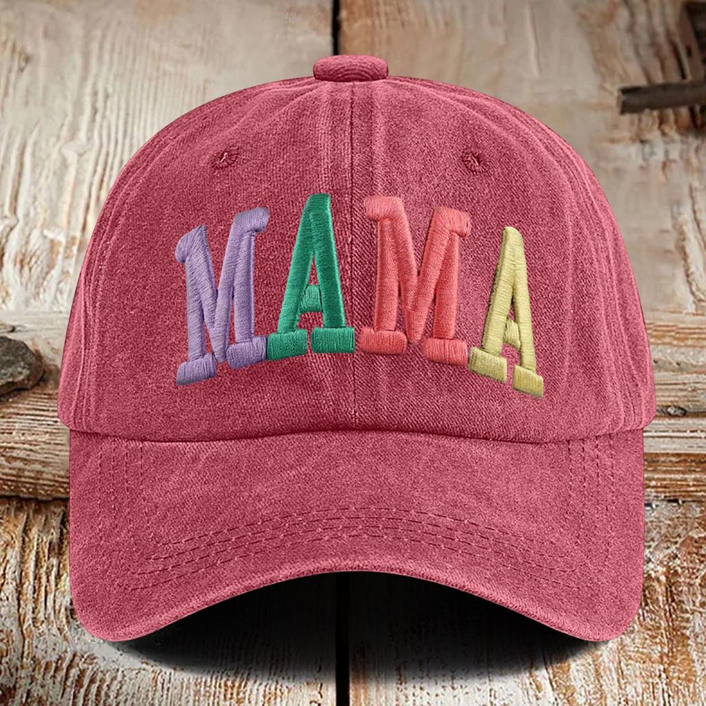 Washed Cotton Printed Hat For Vintage Baseball Cap And Soft Top Hat