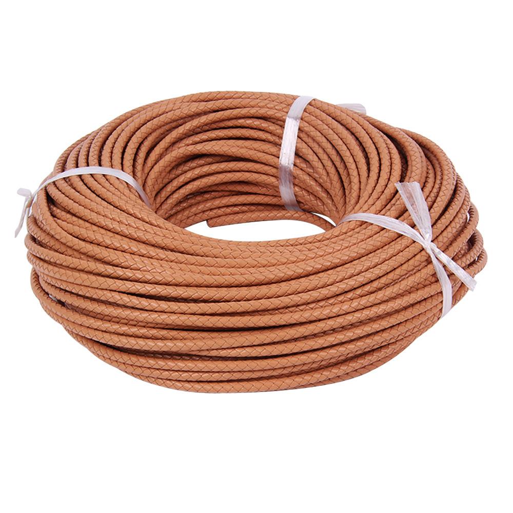 Diy First Layer Leather Rope Full Oil Edge Woven Cowhide Rope Woven Leather Rope Bracelet Necklace Rope