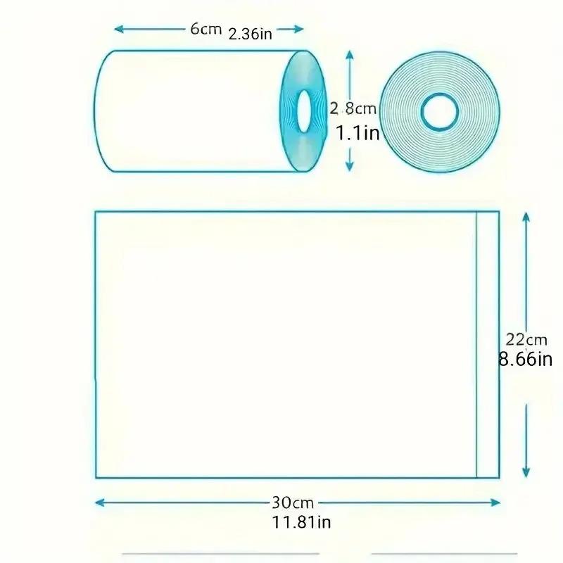 8/12 rouleaux sacs épais pour merde: anti-fuite pour chien, en plein air, motif empreinte vert