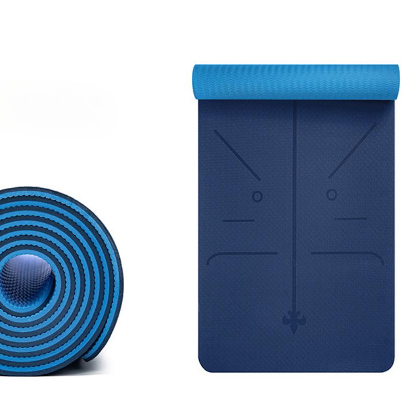 Covorașul de yoga TPE de uz casnic anti-alunecare și rezistent la uzură Covorașele de yoga sunt sigure și ecologice Absorbție de șoc Covorașul de fitness inodor cu două culori