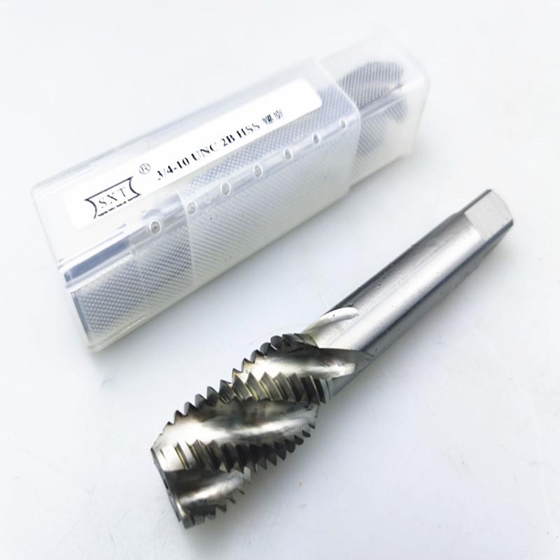 U.S. High-Speed Steel Spiral Tap Set: 1/4, 5/16, 3/8, 1/2, 3/4