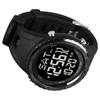 Men Analog Digital Watch Water Resistant LED Display Calendar Alarm Backlight Fashion Men Chronograph Sport Watch Black