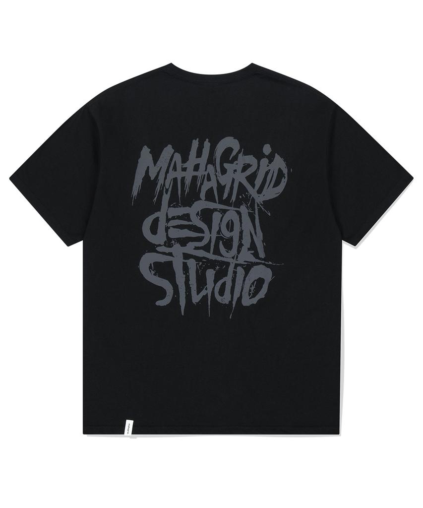 MAHAGRID Slash Logo Tee Black(Mg2Fmmt527A)