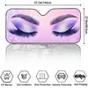 Purple Eyelash Front Sun Shade Windshield for Car Cute Windshield Sunshade Foldable UV Ray Reflector Front Window Sun Shade Visor Shield Cover,Keeps