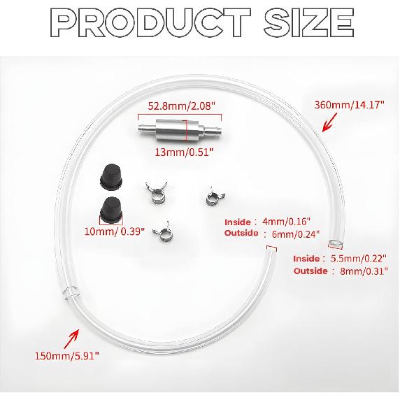 Wąż do odpowietrzania hamulców, Nowy 2025 Jednokierunkowy zawór zwrotny Przewód Zestaw narzędzi do odpowietrzania Dla samochodu Motocykla Sprzęgła - Uniwersalny odpowietrznik płynu hamulcowego hydraulicznego Z