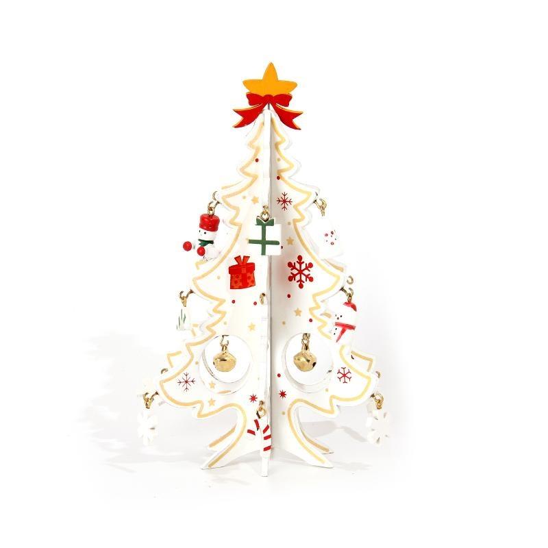 Creative Wooden Christmas Tree Window Shop Mall Desktop Display Props Ornament Holiday Gifts Decoration Ornaments