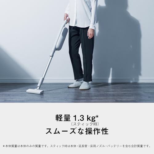 Panasonic Vacuum Cleaner Paper Pack Cordless Stick MC-PB60J-C Ivory Lightweight