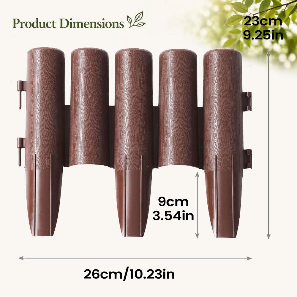 Garden Fence 5 Pieces Decorative Black Flexible Guard Strip Lawn Edging For Outdoor Outside Patio Yard Backyard Walkway Pathway