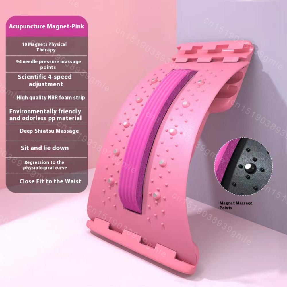 Home Back and Lumbar Stretching Device Yoga Fitness Waist Stretching Massager Back Exercise Traction Back Opening Device