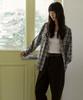 SHOP,ARA Pint Snap Point Check Shirt_Black
