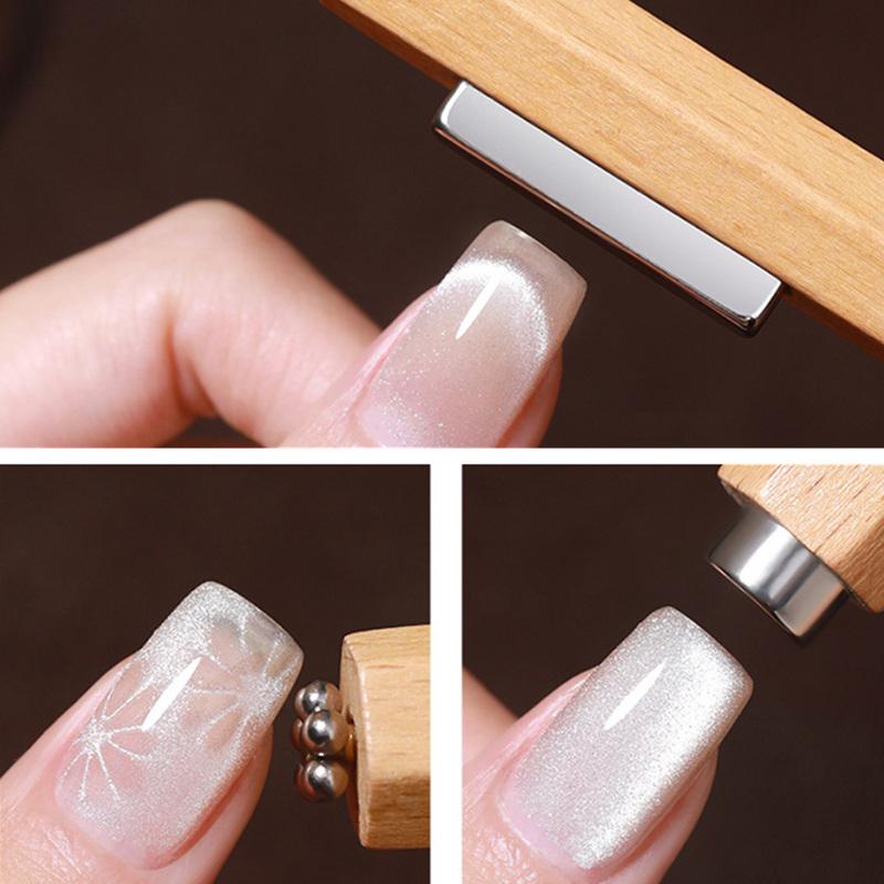 Herzförmiges Katzenaugen-Magnetset Präzisions-Magnetnagelstift für UV-Gel-Politur Herzförmige Katzenaugen-Magnete Stifte Set