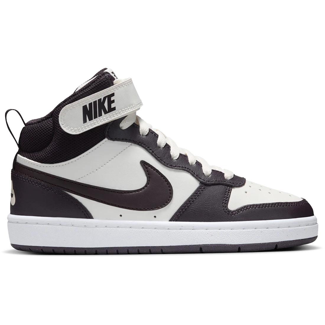 

Кроссовки Nike Court Borough Mid 2 Парусный Белый Бургундский Пепельный (GS)(CD7782-126) 38.5