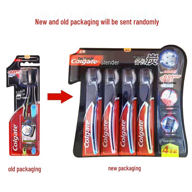 Colgate Slim Soft Bamboo Charcoal Toothbrush - 10-Pack