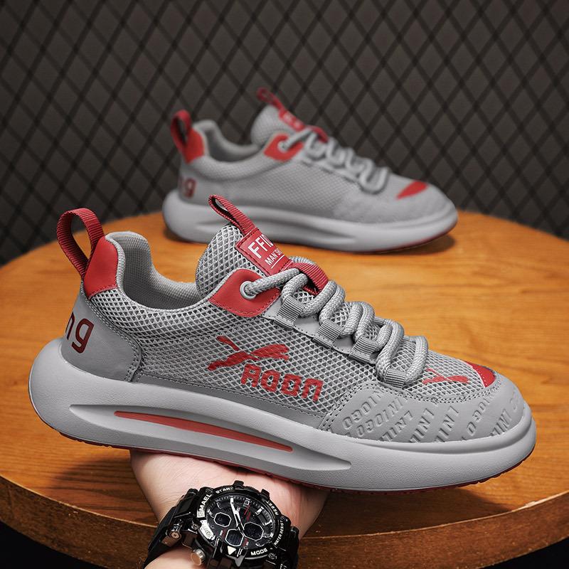 

Men s shoes 2025 summer new youth breathable mesh low-top sports shoes trendy brand fashion soft-soled casual shoes men 44