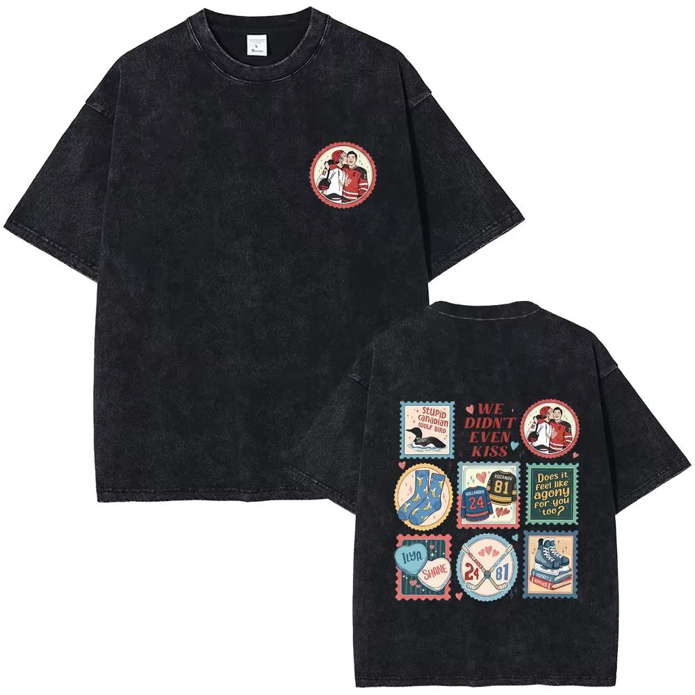 Hot Sale Heated Rivalry Heated All The Time Washed Vintage T-shirts Men Women Fashion Oversized T-shirt Male Y2k Cotton T Shirts