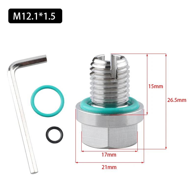 M10.4 / M12.1 / M14.1 / M16.1 / M18.1 Oil Drain Plug Oversize Piggyback Self Tapping Oil Pan Thread Repair Kit Silver
