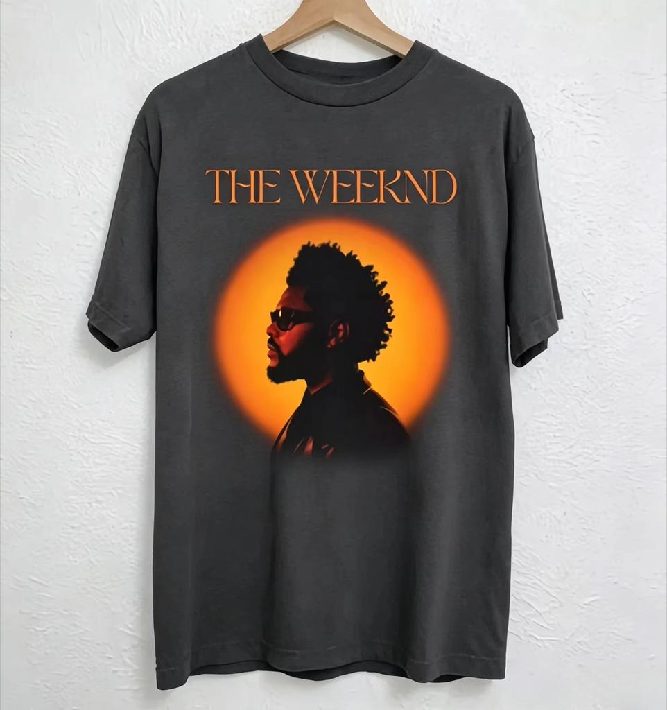2026 Hot Sale Rapper The Weeknd Sunset Graphic Tshirt Unisex Unisex Summer Cotton Y2k Clothing Hiphop Streetwear Oversized Tshirt