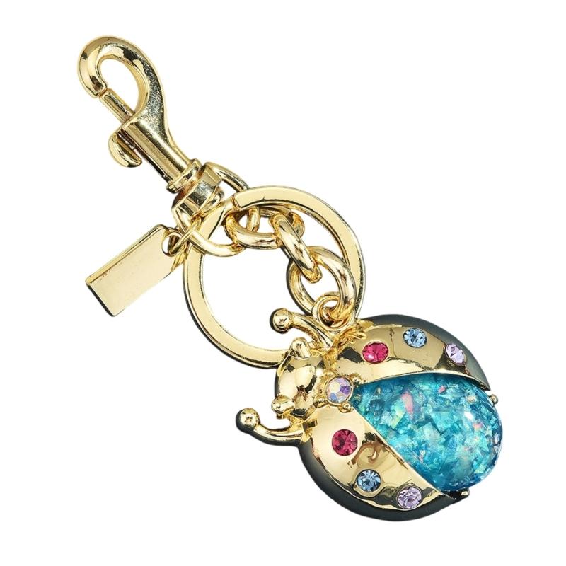 Stylish Ladybugs Keychain With Crystals Rhinestones Alloy Designs For Trendy Accessories