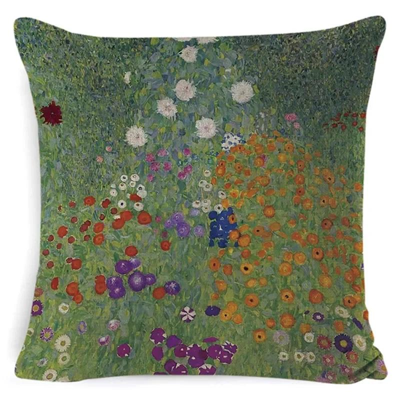 Gustav Klimt Painting Cushion Cover Gold Pattern Print Pillow Cover Throw Pillowcase Decorative For Home S