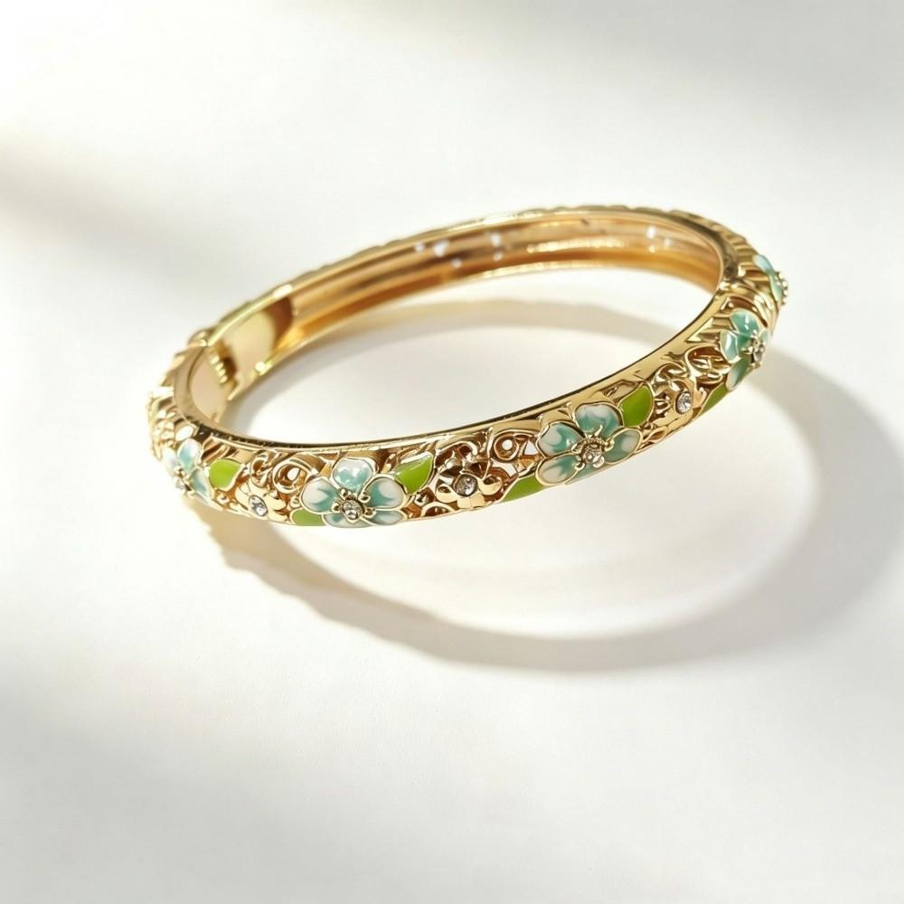Traditional Vintage Cloisonne Bangle Colorful Women's Hand Bracelet Enamel Bangle  Gift