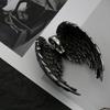 Retro Angel Wing Pendant Necklace Stainless Steel Hip Hop Punk Style Silver Color Birthday Party Gift For Men Women Neck Jewelry