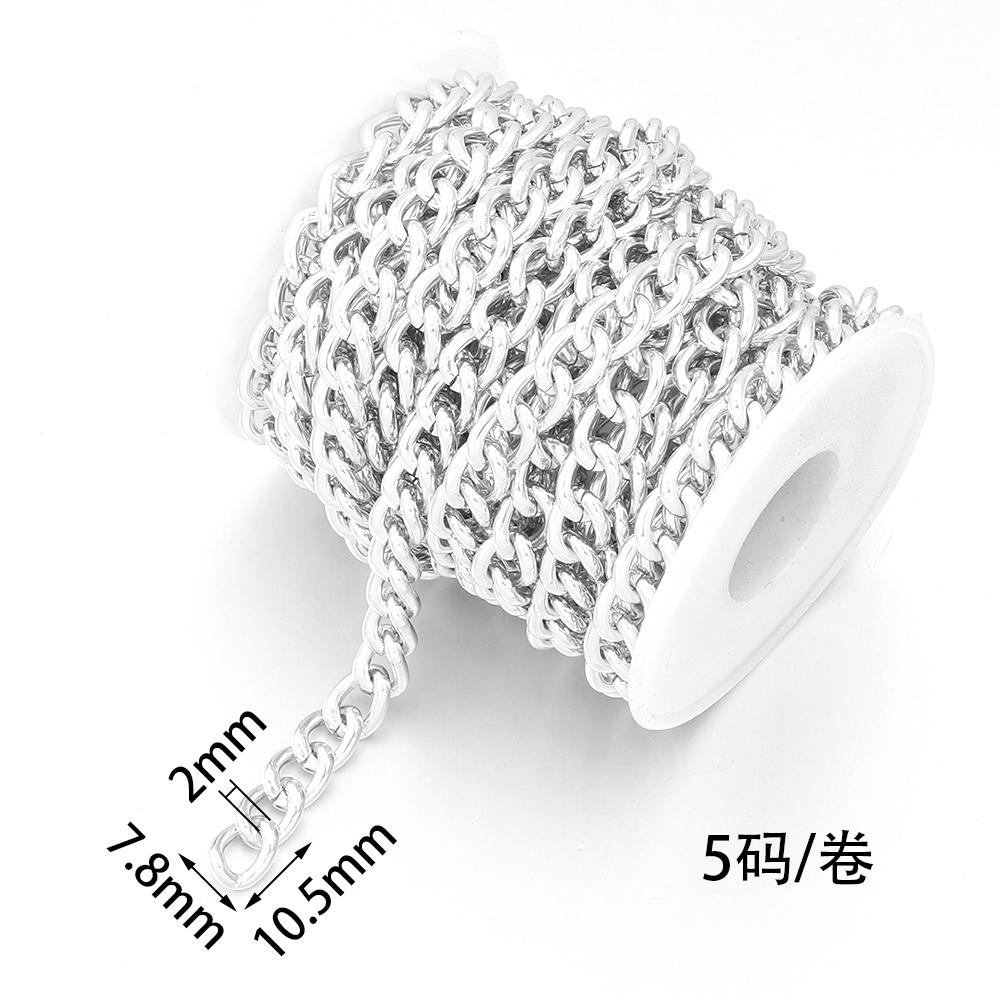 

5 Yards/Roll Aluminum Chain Metal O-Shaped Twist Bulk Chains For Jewelry Making DIY Bracelets Necklace Clothing Bags Accessories