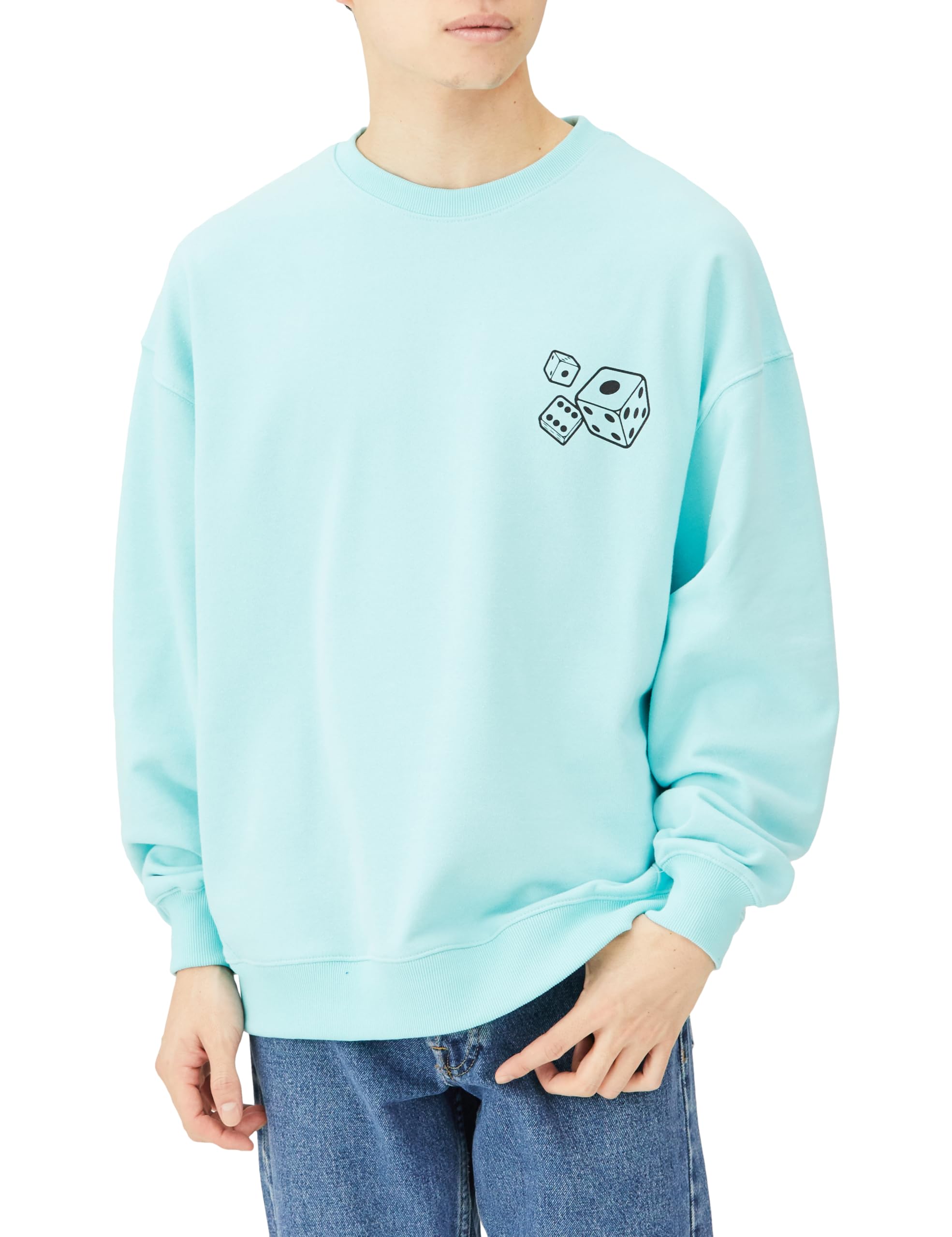 

IMPROVES Men s SIDEWAYSTANCE Dice Fleece Sweatshirt, Blue, 70170