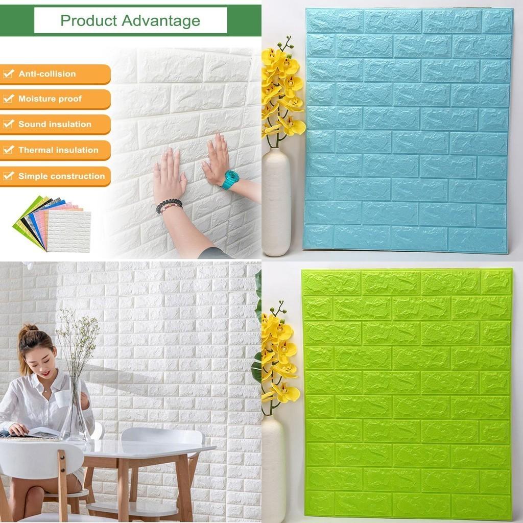 Modern 3d Brick Wall Sticker Self-adhesive Waterproof Panel Decor
