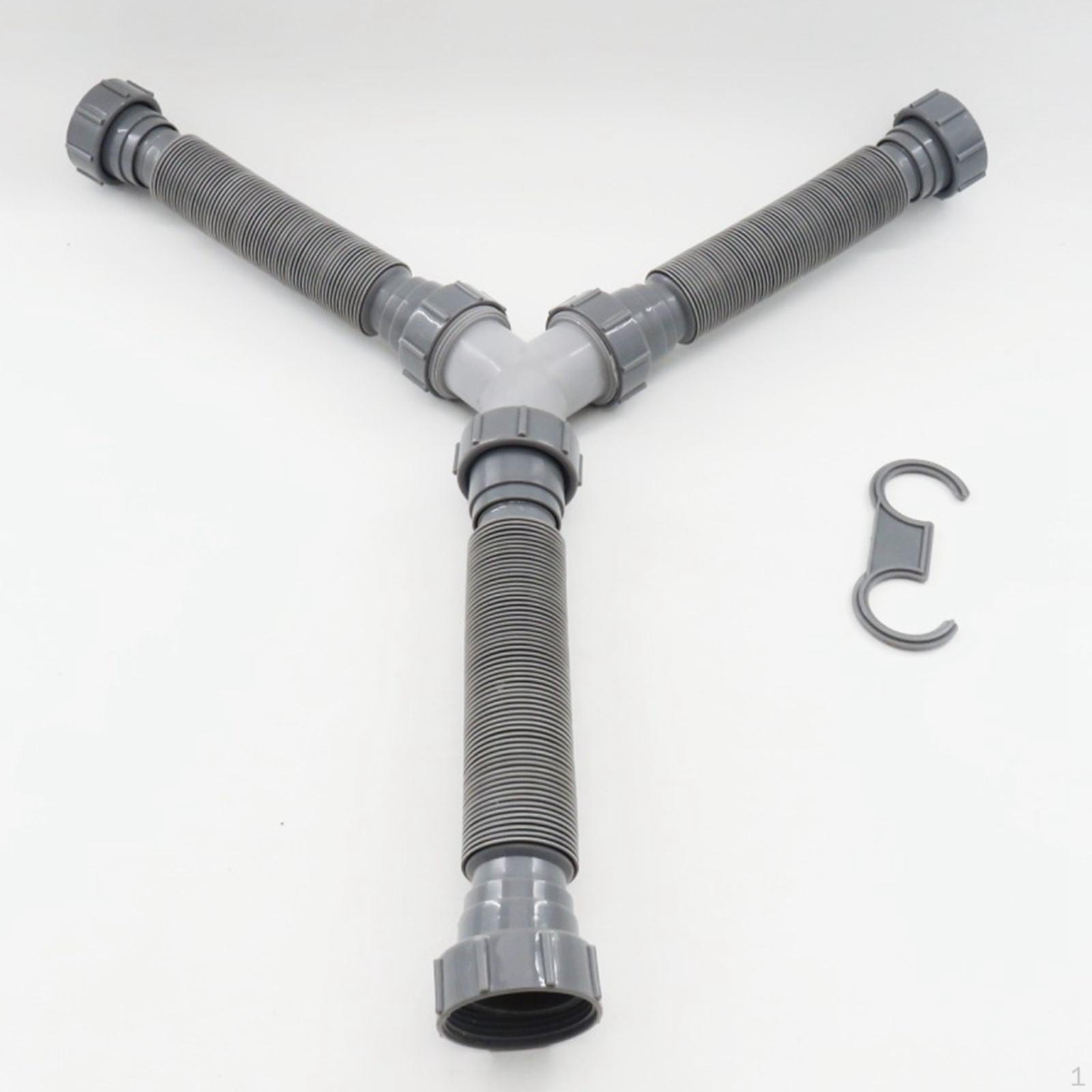 

Двойной сливной шланг для раковины Расширяемый Прочный Легкая установка Фитинг Герметичный Гибкий Замена