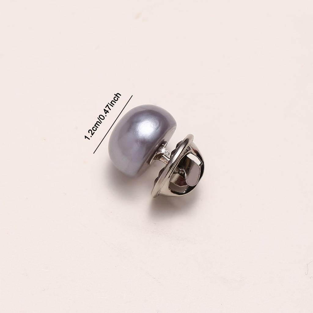 9 pearl-like plastic adjustable buttons No-sew flat-head snap buttons; glossy spherical white/beige/black/blue decorative button