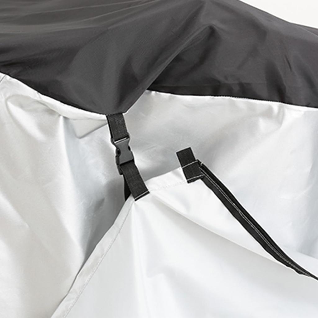 Bicycle Cycle Cover Compatible with L Size Keia+ (Zippered, Electric-Assist Bicycles) KW-388AS/BK Black/Silver