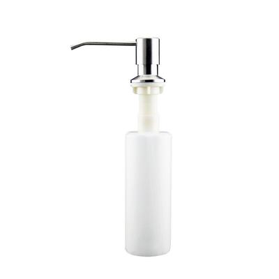 Pressed Soap Dispenser Plastic Bottle with 304 Stainless Steel Pump Head for Kitchen Sink Silver