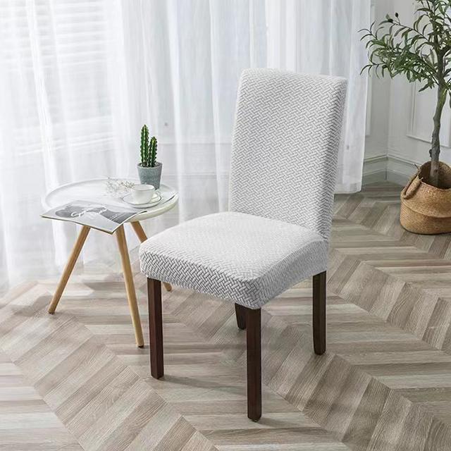 Stuhlhussen Aus Stretch-Jacquard – 2 Stück, Maschinenwaschbar & Rutschfest