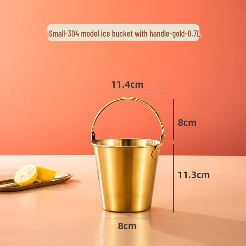 Qiwei 304 Stainless Steel Double-Layer Ice Bucket