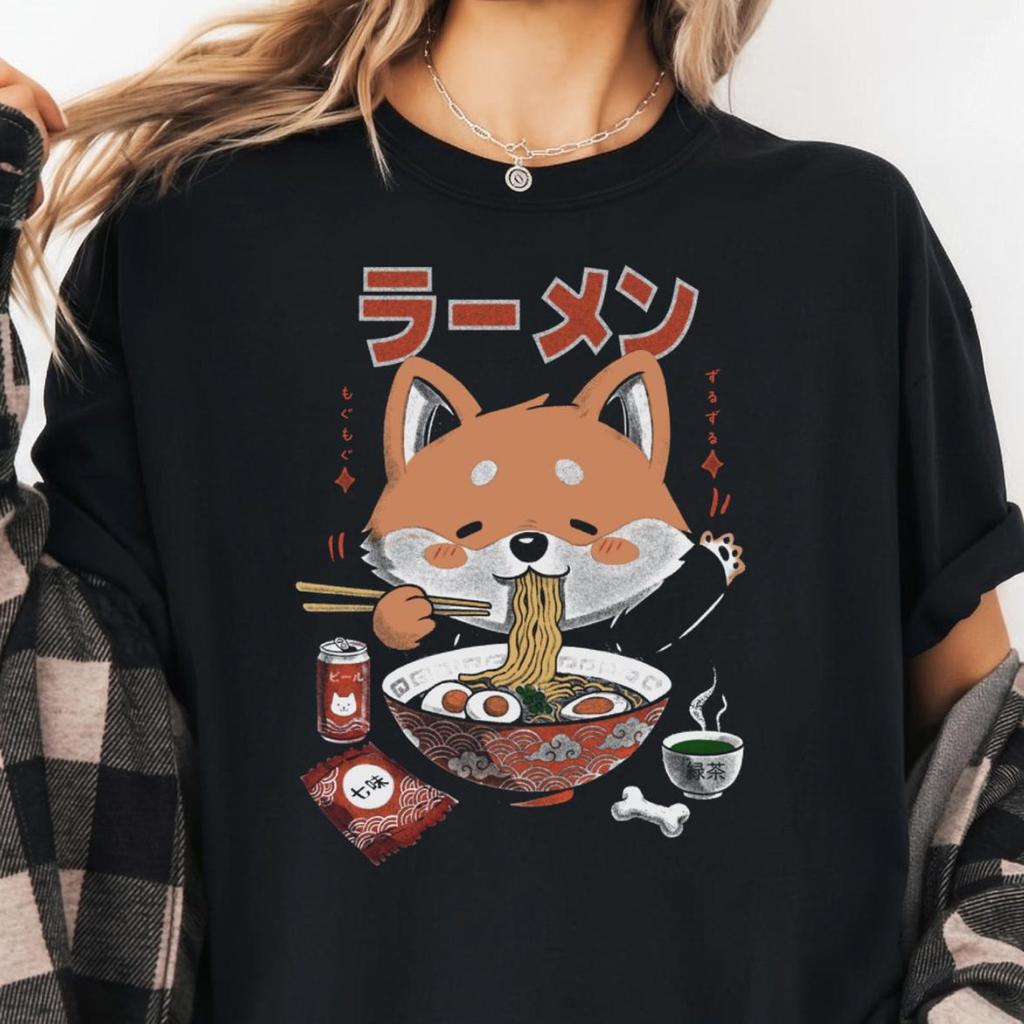 Shiba Inu Ramen T-Shirt: Japanese Dog Tee