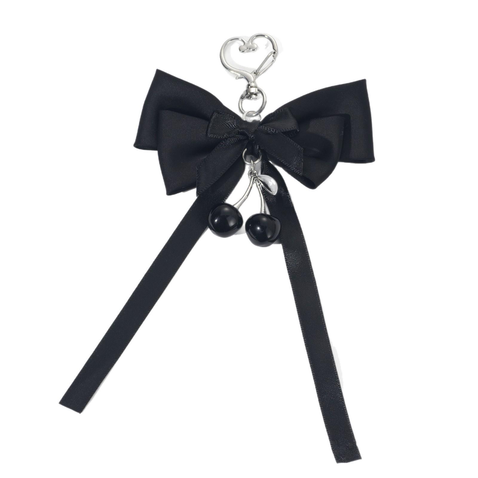 Корейский брелок с подвеской в виде банта и вишни - Ретро Y2K Сладкий и Пикантный Шарм для Сумки Подарок