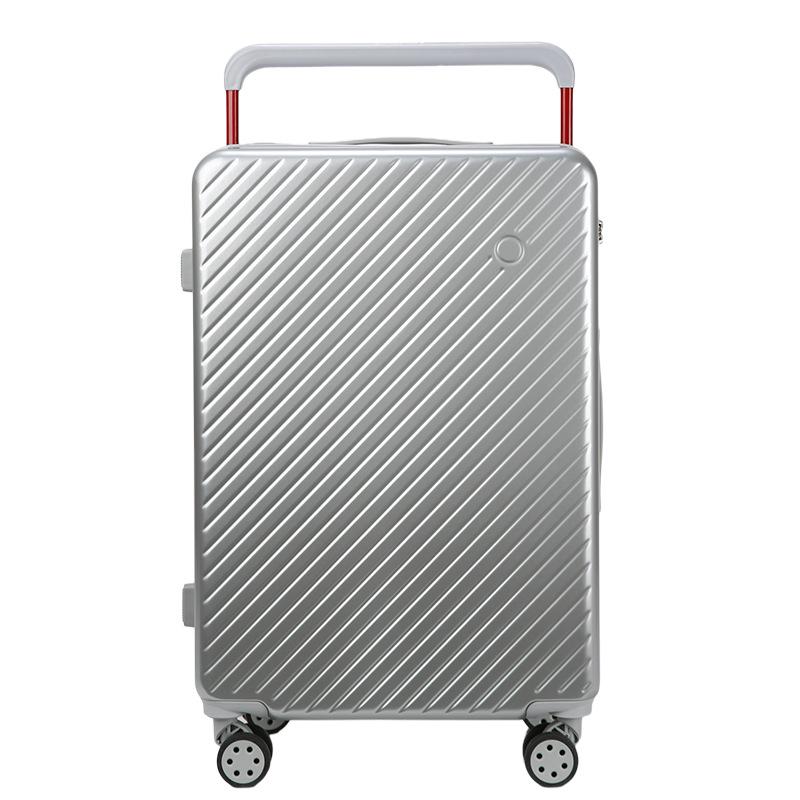 

Женский чемодан на широких колесах с защитой от падения 20 и 24 с универсальными колесами и замком 24 inch серебряный