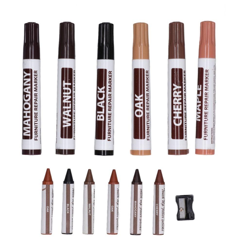 

13PCS Wood Surface Restoration Scratch Touch Up Pen Door & Window Touch-up Furniture Markers
