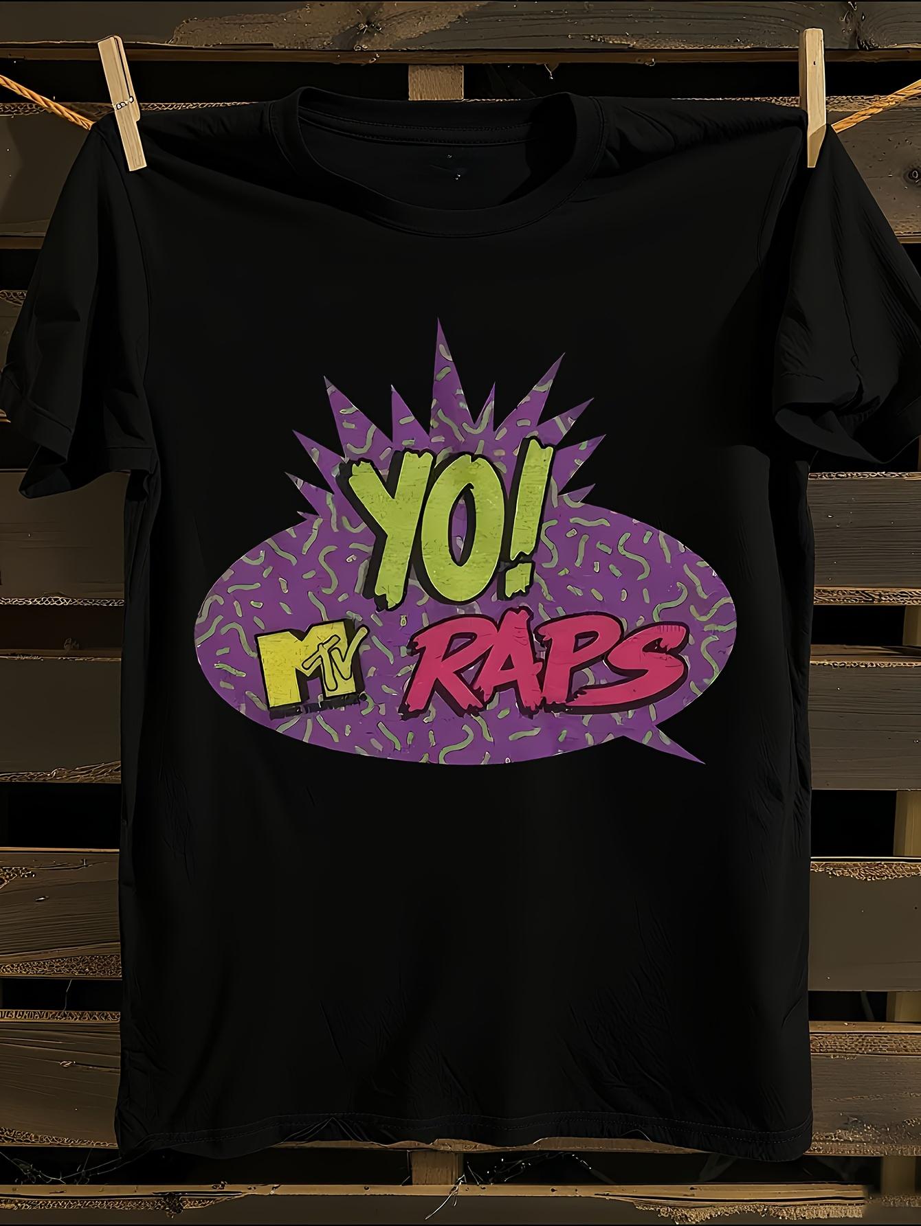 Retro MTV Yo Raps Graphic Tshirt M