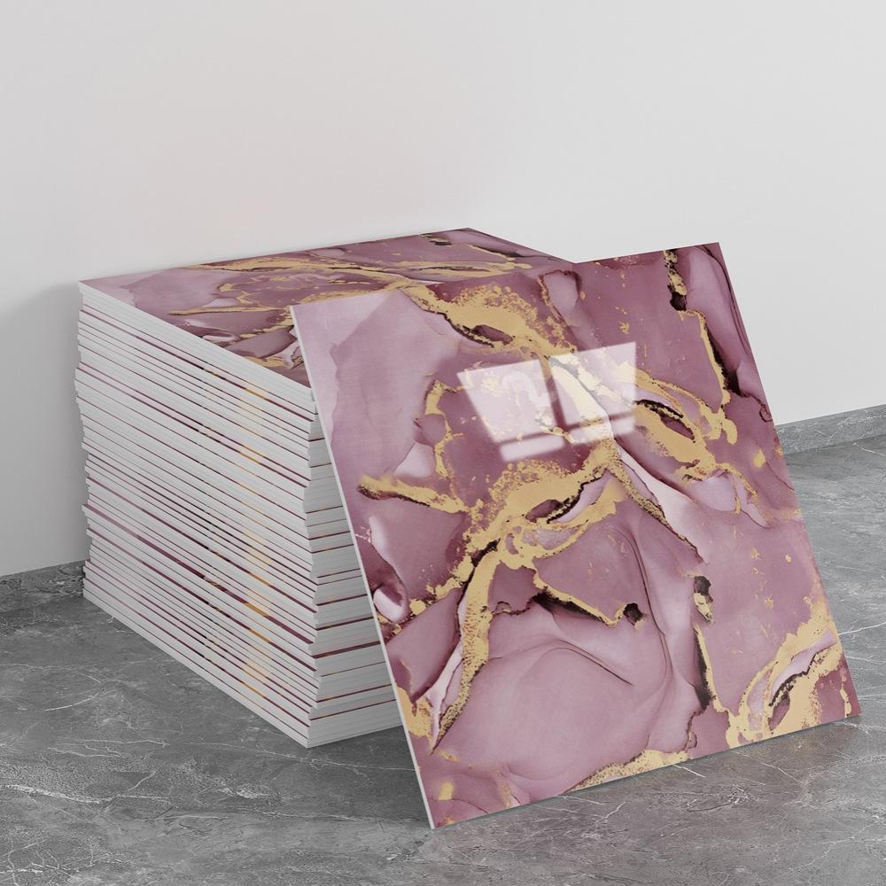 Selbstklebende Marmor-Wandfliesen, Gemischte Farben Geeignet für Moderne Dekoration, Dekorative Fliesen Modische Fliesenmuster PVC-Bodenfliesen