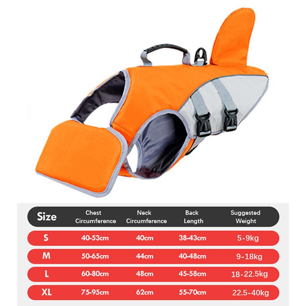 Back Traction Hook Dog Life Jacket Vest High Buoyancy Pet Safety Swimsuit  Hound